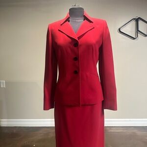 Dressbarn Red Blazer Suit